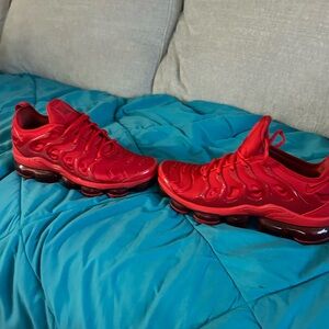 Nike Men's Red VaporMax Plus Sneakers sized 8